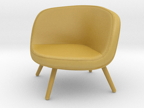 Miniature Via 57 Easy Chair - Kibisi in Tan Fine Detail Plastic: 1:12