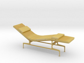 Miniature Eames Chaise - Charles & Ray Eames in Tan Fine Detail Plastic: 1:12