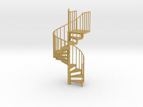 Industrial Spiral Staircase (Counter-Clockwise) in Tan Fine Detail Plastic: 1:24