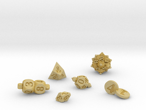 Merged Dice in Clear Ultra Fine Detail Plastic: Polyhedral Set