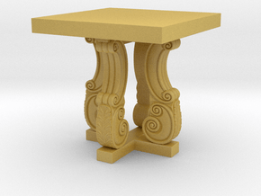Decorative French Side Table in Tan Fine Detail Plastic: 1:24