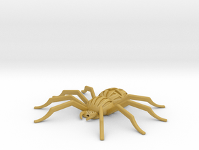 Orb-weaver spider pendant-brooch and pendant in Tan Fine Detail Plastic: Small