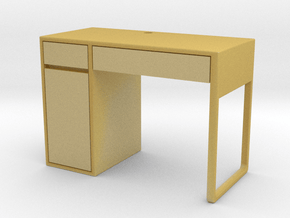 Miniature Micke Desk - IKEA in Tan Fine Detail Plastic: 1:24