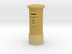 N/OO Scale English Post Box in Tan Fine Detail Plastic: 1:160 - N