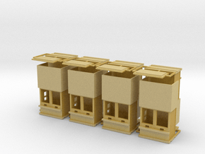 carnival "8 ticketboxes" - 1/220, 1/160, 1/87 in Tan Fine Detail Plastic: 1:87 - HO