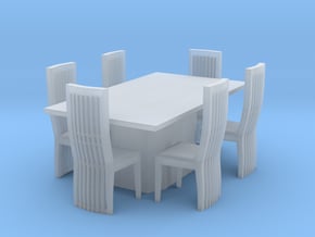 Marble Style Table And Chairs Scaled in Tan Fine Detail Plastic: 1:24
