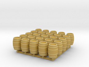 25pcs: N/OO Scale Wine Barrels in Tan Fine Detail Plastic: 1:160 - N