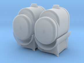 1/64th Scale 260 Gallon Saddle Tanks in Clear Ultra Fine Detail Plastic