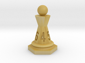 Chess-shaped Dice Set (small) in Tan Fine Detail Plastic: d6