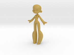 Doodle Gal V2 in Tan Fine Detail Plastic: Small