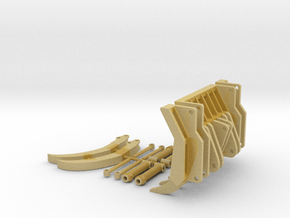 1:50 Root Grapple for 963D track loader. in Tan Fine Detail Plastic