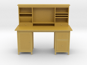 Miniature HEMNES Workstation - Full Version - IKEA in Tan Fine Detail Plastic: 1:24