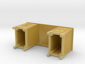 Miniature HEMNES Desk - IKEA in Tan Fine Detail Plastic: 1:12