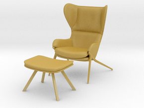 Miniature P22 Chair - Cassina in Tan Fine Detail Plastic: 1:12