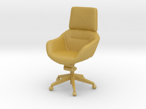 Miniature Elle Conference Chair -  Bentley in Tan Fine Detail Plastic: 1:12