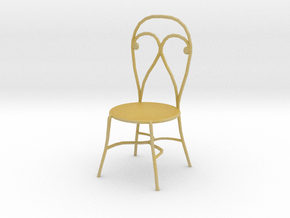 Dollhouse Miniature Chair 'Finer Fare' in Tan Fine Detail Plastic: 1:24