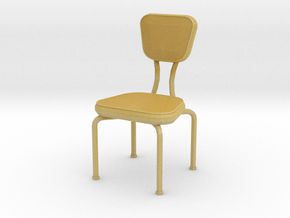 Miniature Dollhouse Dining Chair 'Retro Living' in Tan Fine Detail Plastic: 1:12