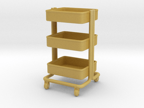 Miniature Kitchen Cart - IKEA in Tan Fine Detail Plastic: 1:12