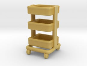 Miniature Kitchen Cart - IKEA in Tan Fine Detail Plastic: 1:24