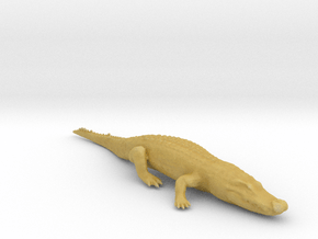 Alligator Relaxing in Tan Fine Detail Plastic: 1:64 - S