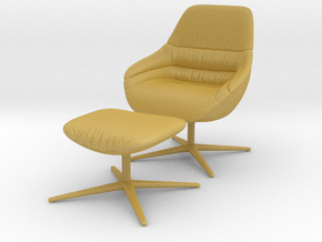 Miniature Kyo Lounge Chair 170 - Walter Knoll  in Tan Fine Detail Plastic: 1:12