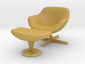 Miniature Auckland Chair 277 - Cassina in Tan Fine Detail Plastic: 1:12