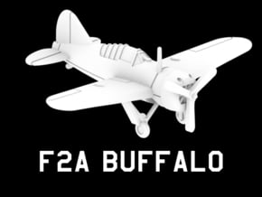 F2A-3 Buffalo in White Natural Versatile Plastic: 1:220 - Z