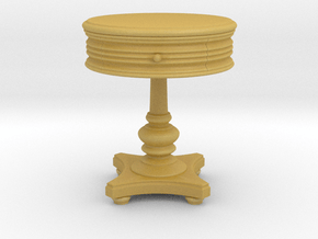Miniature Sonoma Round Side Table  in Tan Fine Detail Plastic: 1:12