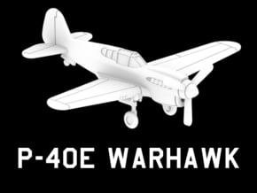 P-40E Kittyhawk in White Natural Versatile Plastic: 1:220 - Z