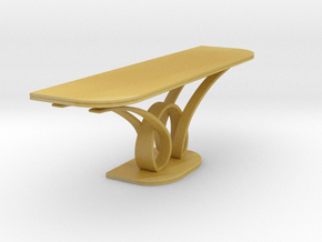 Miniature Gold Console Table - Taylor Llorente  in Tan Fine Detail Plastic: 1:12