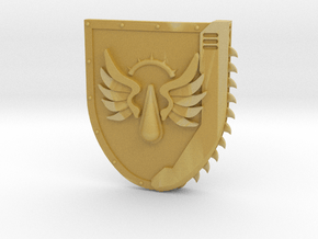Right-handed Chainshield (Flying Tear design) in Tan Fine Detail Plastic: Small