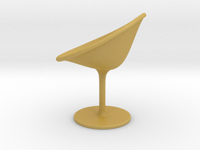 Miniature Eros Chair - Kartell in Tan Fine Detail Plastic: 1:12