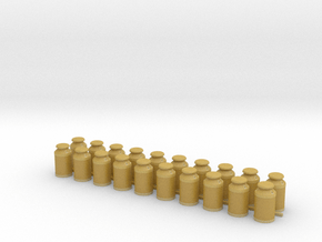 Ten Gallon (40 L) Cylindrical Milk Churn in Tan Fine Detail Plastic: 1:48 - O