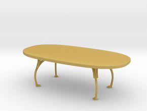 Miniature Sangirolamo Oval Table - Poltrona Frau in Tan Fine Detail Plastic: 1:12