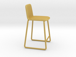 Miniature Paone Bar Stool - Paone Architecture in Tan Fine Detail Plastic: 1:12