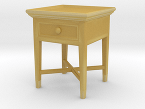 Miniature Console Table with Compartment - Dantone in Tan Fine Detail Plastic: 1:12