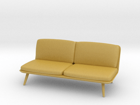 Miniature Spine Lounge 2 Seater - Fredericia in Tan Fine Detail Plastic: 1:12