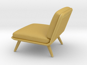 Miniature Spine Lounge 1 Seater - Fredericia in Tan Fine Detail Plastic: 1:12