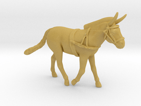 Mule w/Harness in Tan Fine Detail Plastic: 1:64 - S