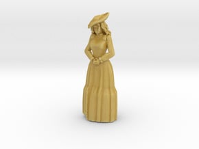 Woman Standing: Long Dress & Hat in Clear Ultra Fine Detail Plastic: 1:87 - HO