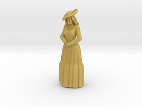 Woman Standing: Long Dress & Hat in Clear Ultra Fine Detail Plastic: 1:160 - N