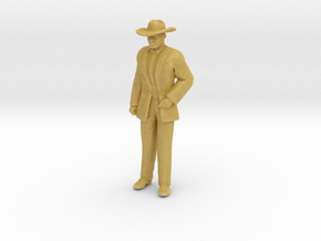 Man Standing: Suit and Hat in Clear Ultra Fine Detail Plastic: 1:87 - HO