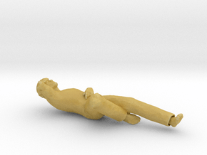 Man Laying Left Leg & Arm Bent in Clear Ultra Fine Detail Plastic: 1:160 - N