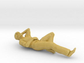 Man Laying Right Arm & Leg Bent in Clear Ultra Fine Detail Plastic: 1:160 - N
