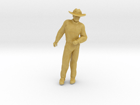Man Standing Arm Bent: Wearing a Large Hat in Clear Ultra Fine Detail Plastic: 1:48 - O
