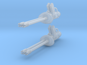 Mini Knight Autocannon Weapon 3D printed in Clear Ultra Fine Detail Plastic