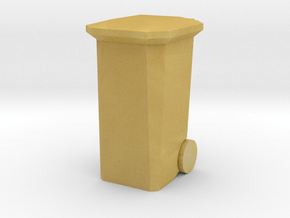 Garbage Cans Square Wheeled in Tan Fine Detail Plastic: 1:18