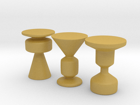 Miniature Waterline Occasional Table Roche Bobois in Tan Fine Detail Plastic: 1:12