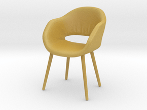 Miniature Busnelli Charme Chair - Metal Leg  in Tan Fine Detail Plastic: 1:12