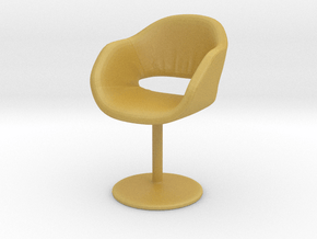 Miniature Busnelli Charme Chair - Revolving Base in Tan Fine Detail Plastic: 1:12
